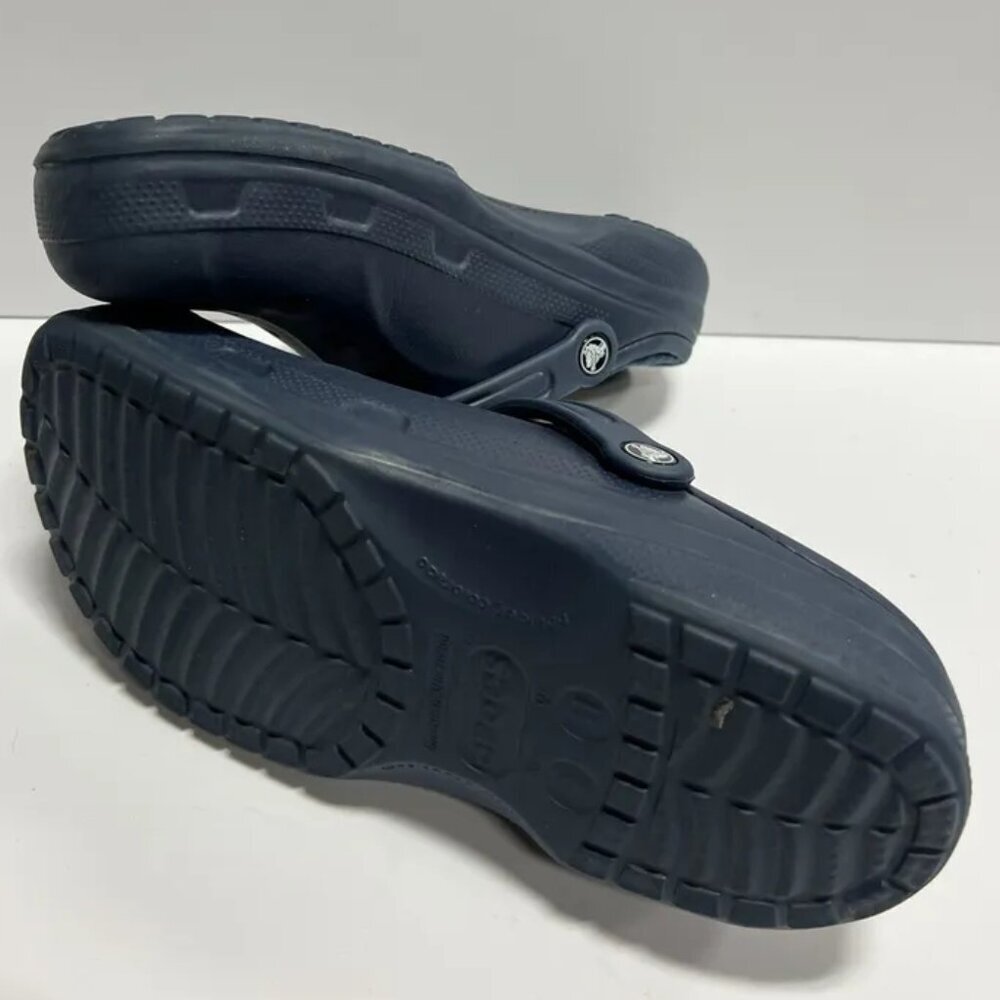 Crocs Men's Baya Lined Clogs Navy, Size 9 M - Picture 5 of 6